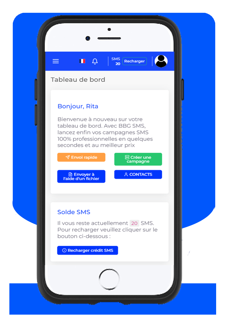 Tableau de bord BBG SMS